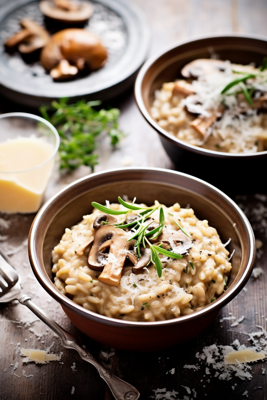 Final Chicken and Mushroom Risotto with Parmesan