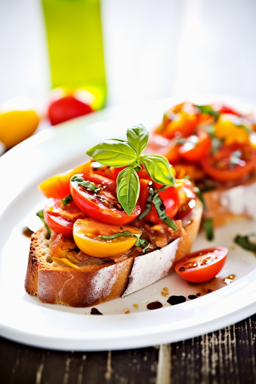 Italian Bruschetta Preparation