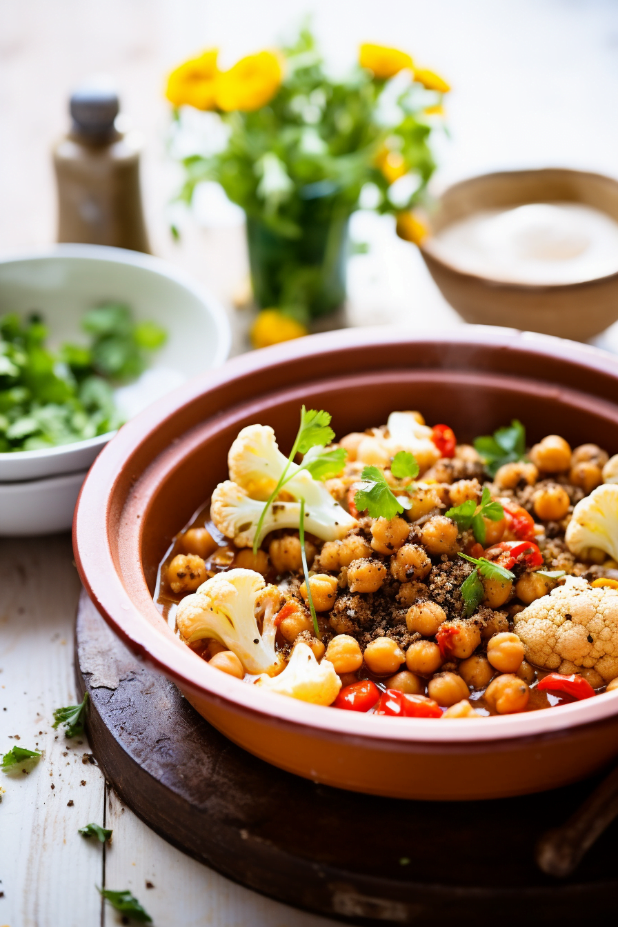 Cooking Sicilian Cauliflower and Chickpea Stew with Capers