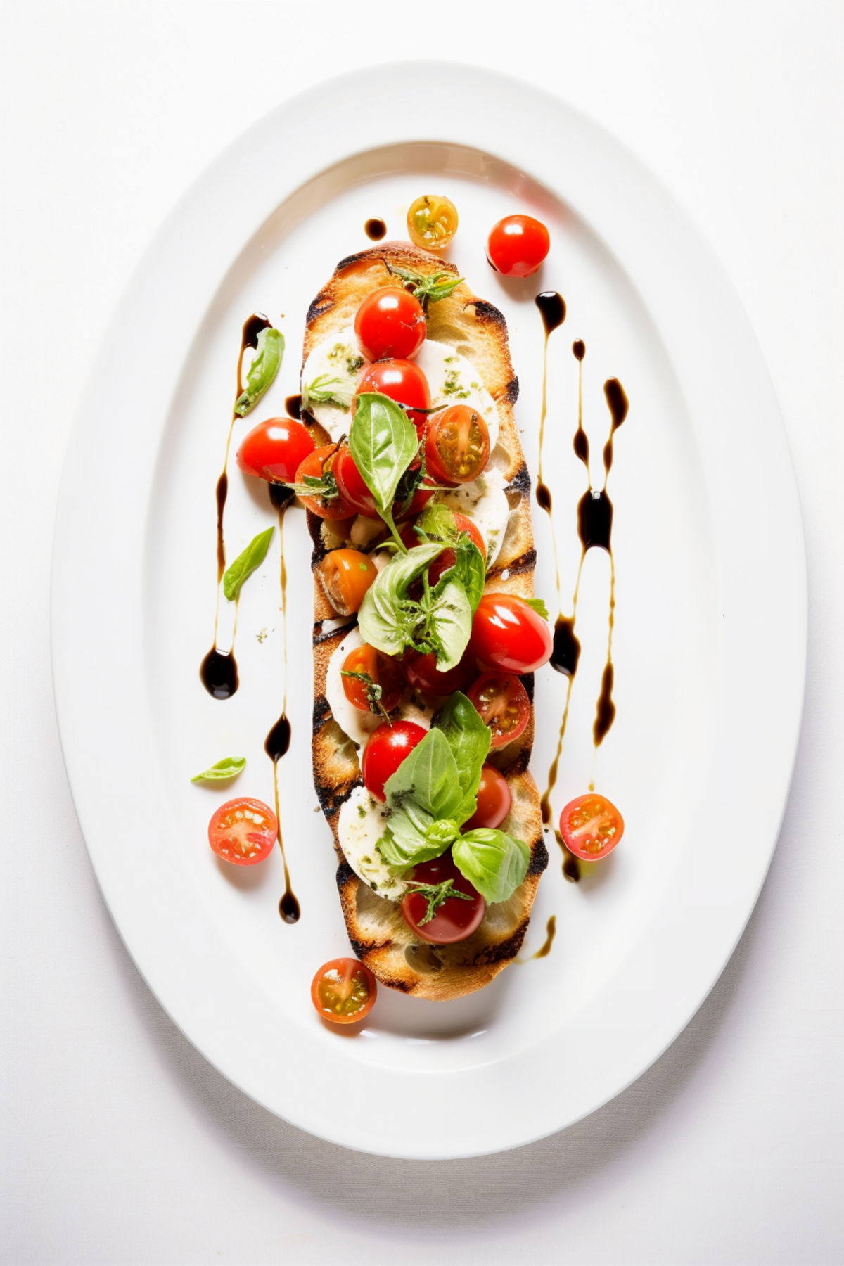 Cherry Tomato and Basil Bruschetta with Balsamic Drizzle_001