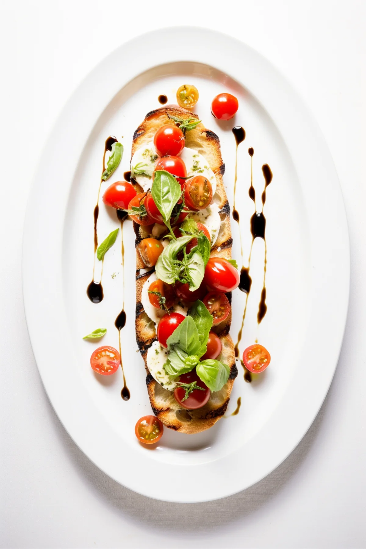 Cherry Tomato and Basil Bruschetta with Balsamic Drizzle_001