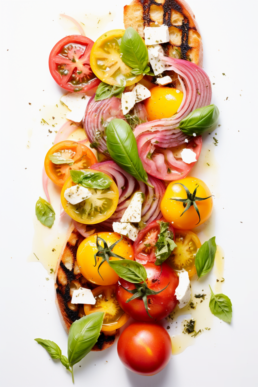 Corsican Tomato and Nectarine Salad with Basil