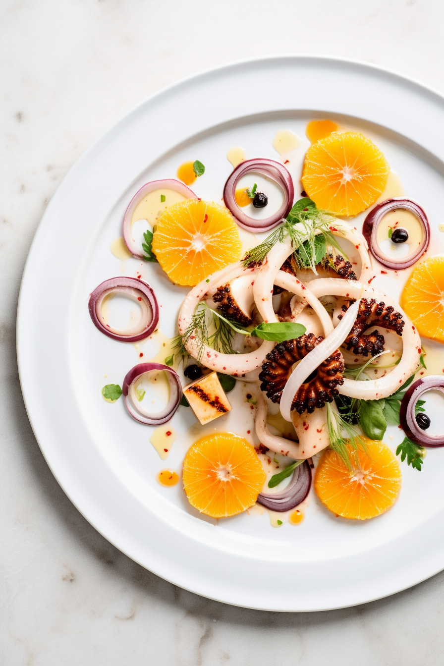 Preparing Greek Octopus Salad