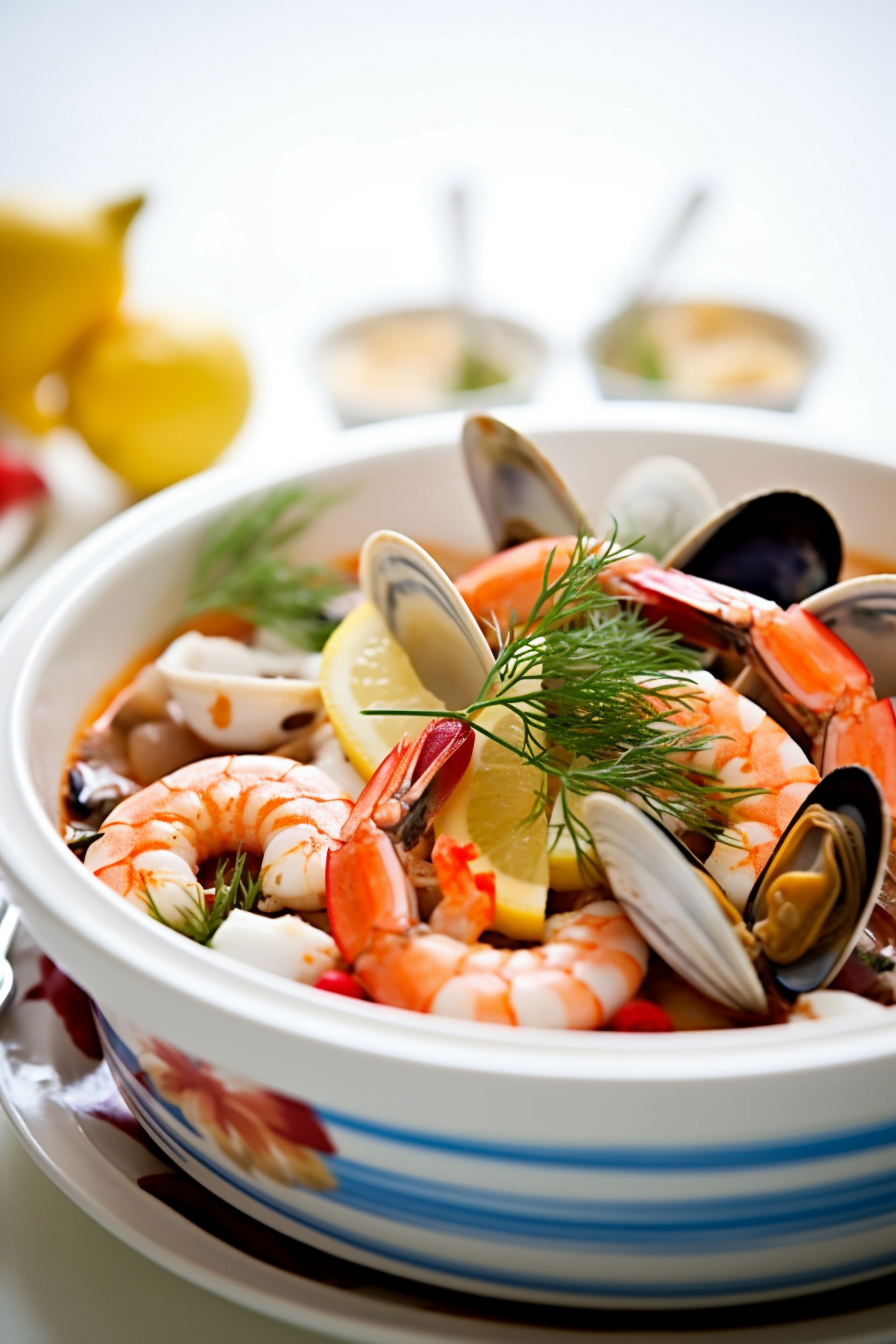 Ingredients for Greek Seafood Stew