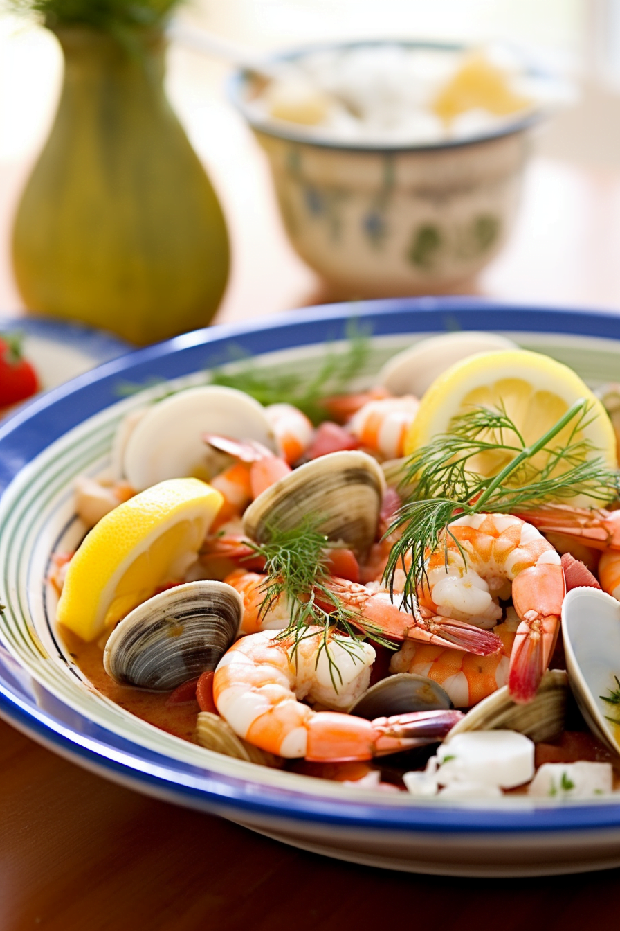 Greek Seafood Stew with Tomatoes and Fennel