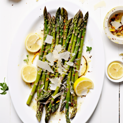 Grilled Asparagus with Shaved Parmesan and Lemon Vinaigrette_001