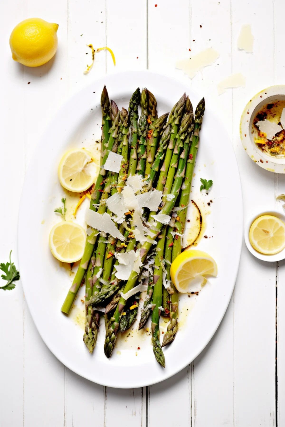 Grilled Asparagus with Shaved Parmesan and Lemon Vinaigrette_001