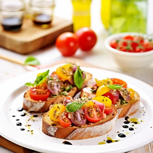Italian Bruschetta with Heirloom Tomatoes and Aged Balsamic_001