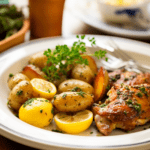Lebanese Garlic Chicken with Roasted Potatoes (Djej Mishwe)_001