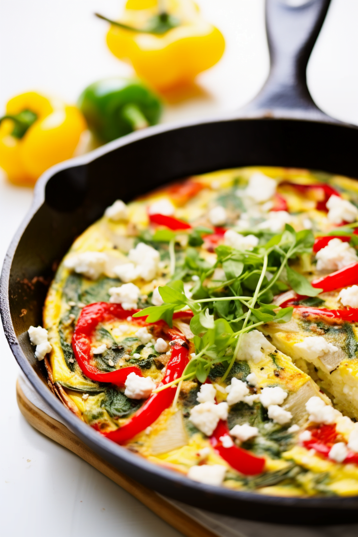 Mediterranean Frittata with Artichokes, Peppers, and Feta_001