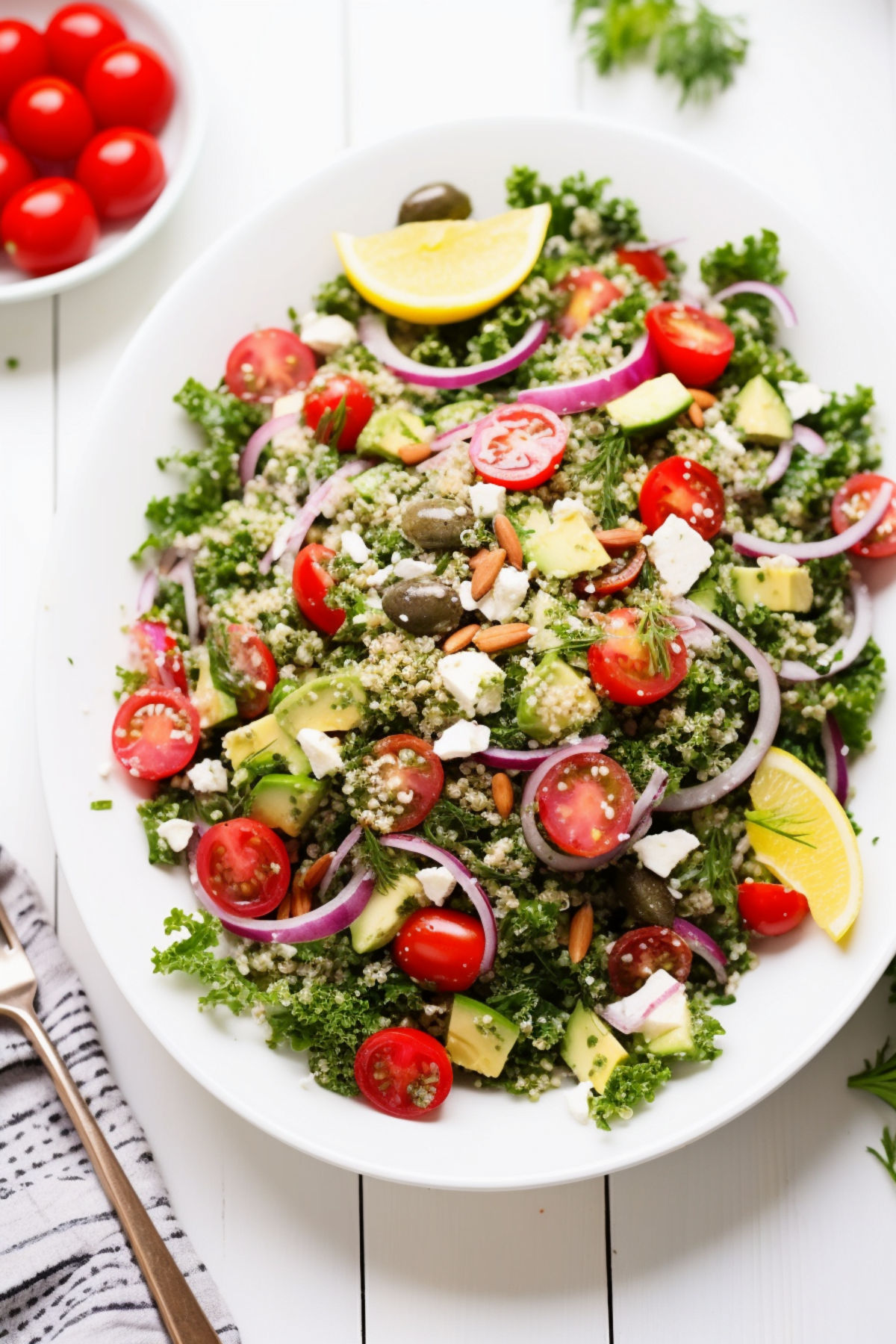Mediterranean Kale and Quinoa Salad with Avocado and Feta_001