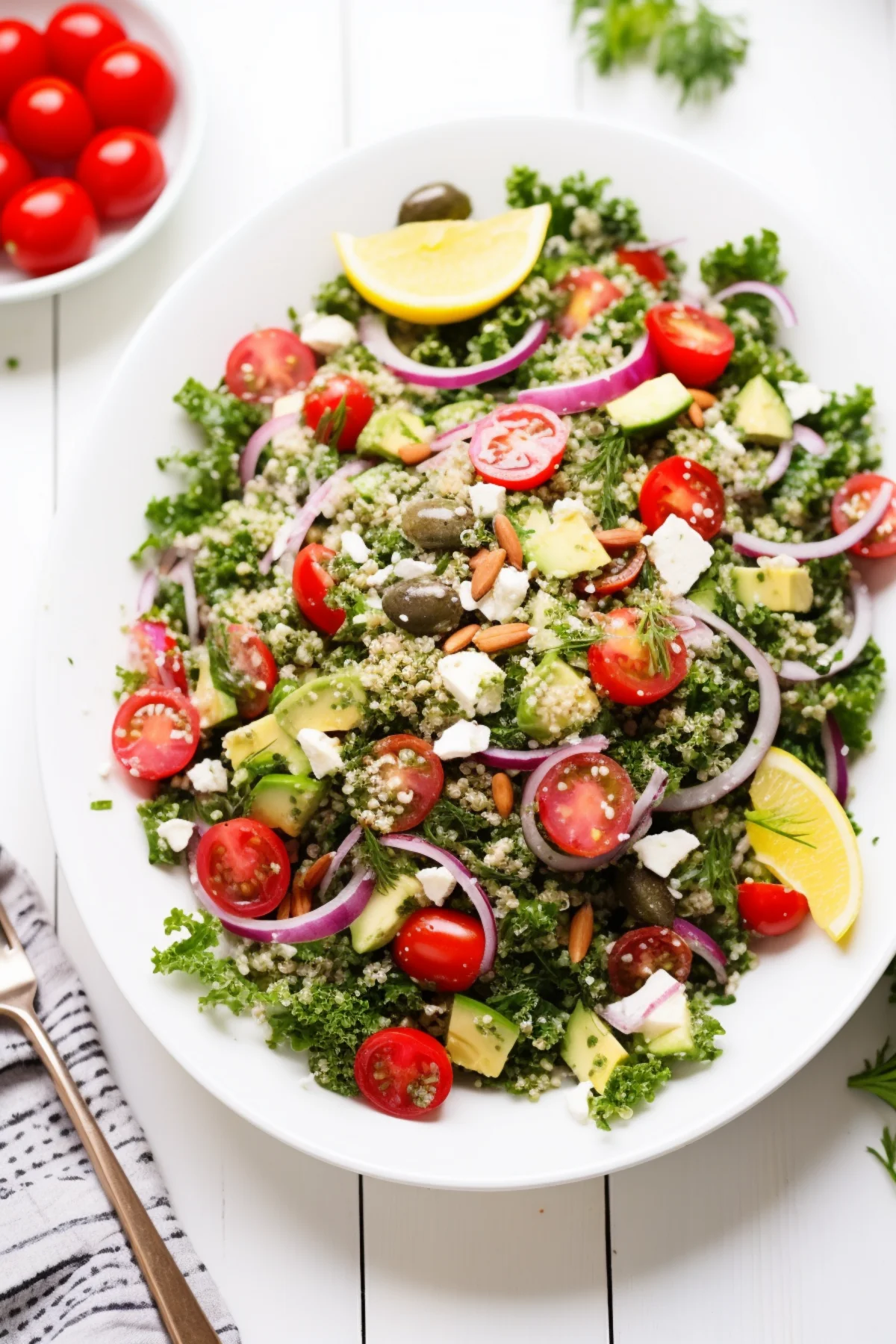Mediterranean Kale and Quinoa Salad with Avocado and Feta_001