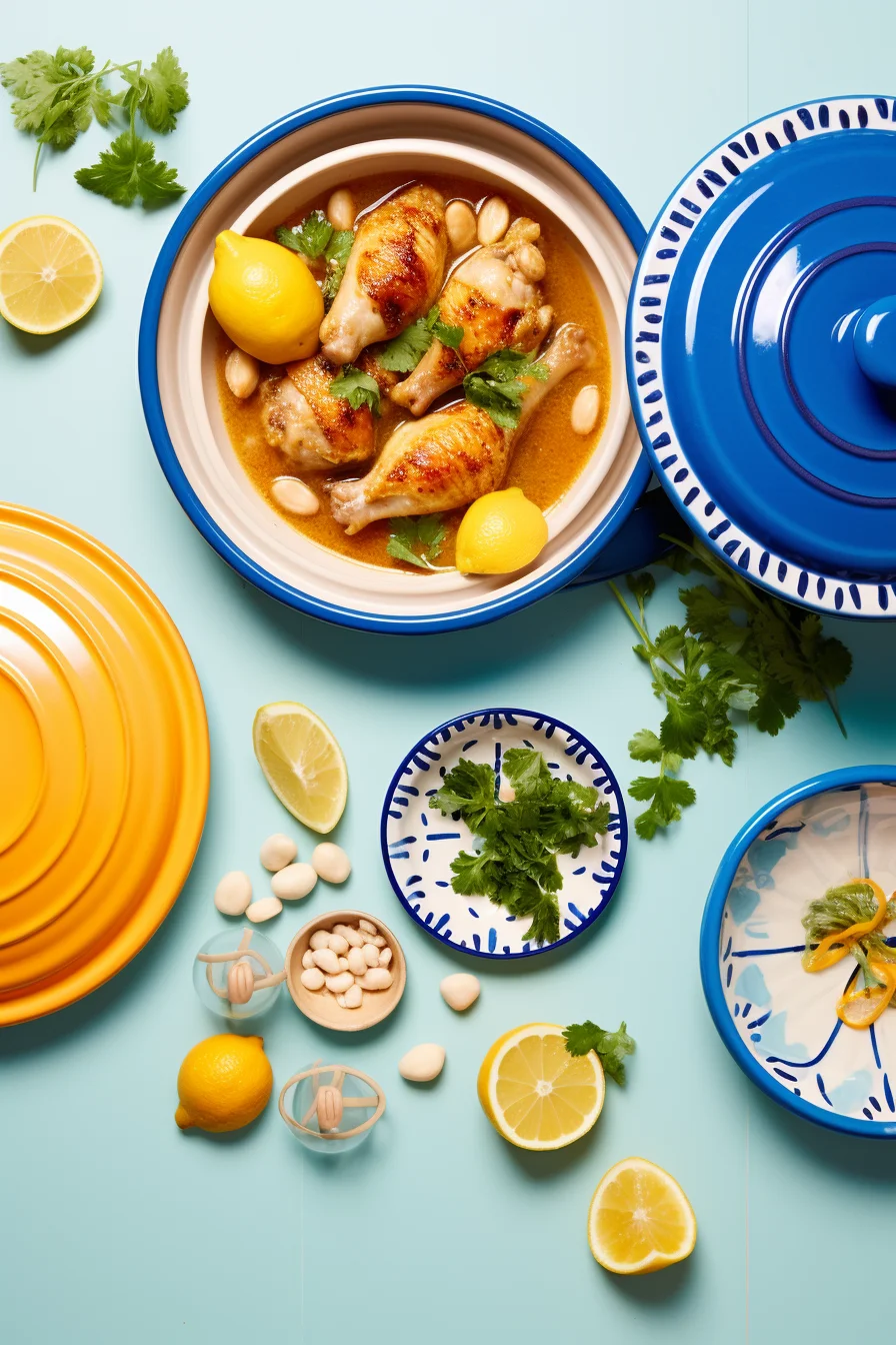 Moroccan Chicken Tagine with Apricots and Chickpeas