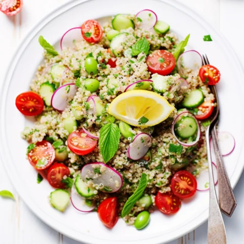 Quinoa Tabbouleh with Edamame and Lemon Vinaigrette_001