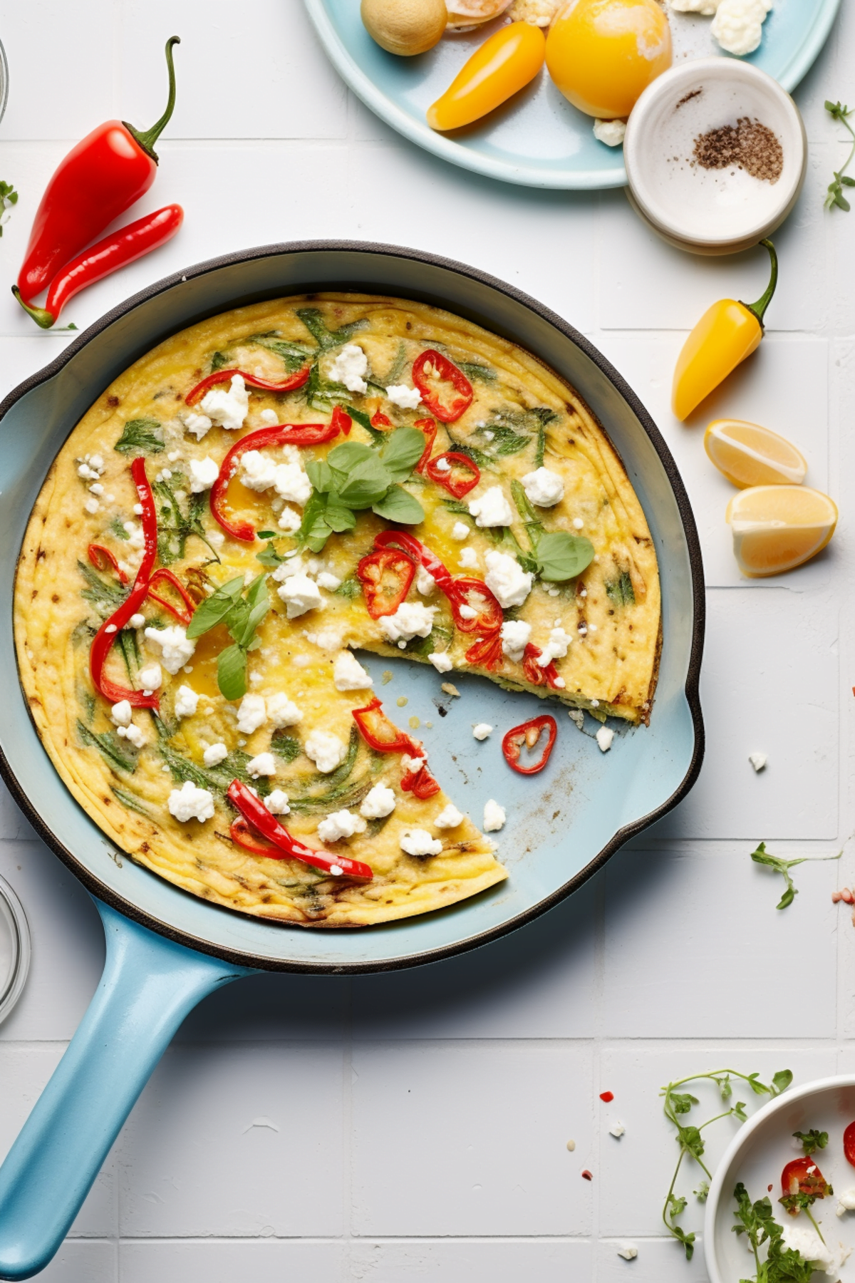 Roasted Red Pepper and Feta Frittata_001
