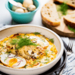 Shakshuka with Crab, Fennel, and Saffron Aioli_001