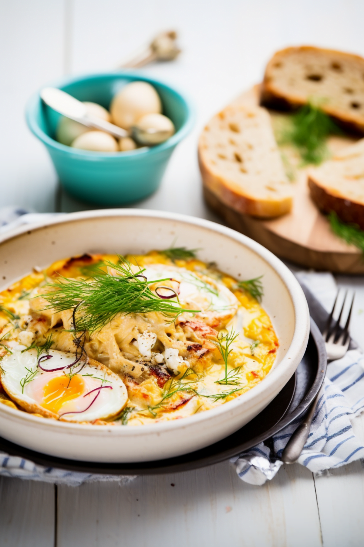 Shakshuka with Crab, Fennel, and Saffron Aioli_001