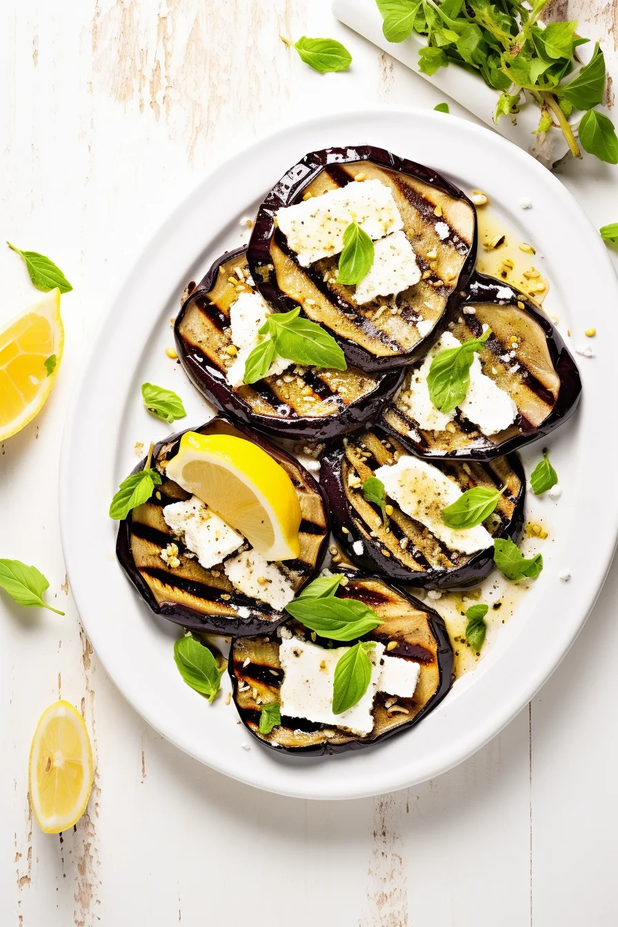 Sicilian Grilled Eggplant with Fresh Basil and Balsamic Glaze