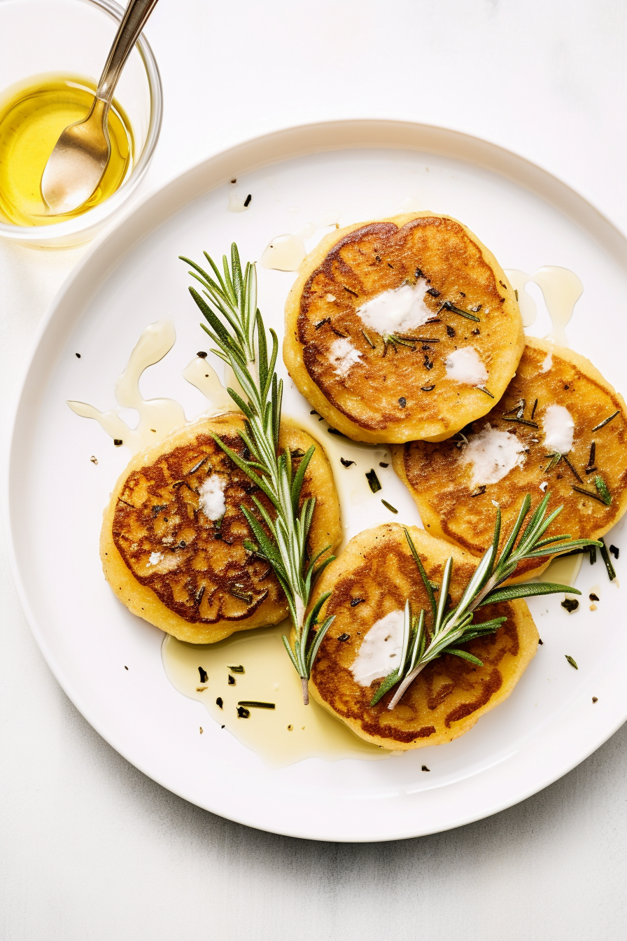 Socca Chickpea Flour Pancakes with Rosemary and Olive Oil