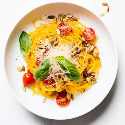 Spaghetti Squash with Tomato Basil Sauce and Pine Nuts_001