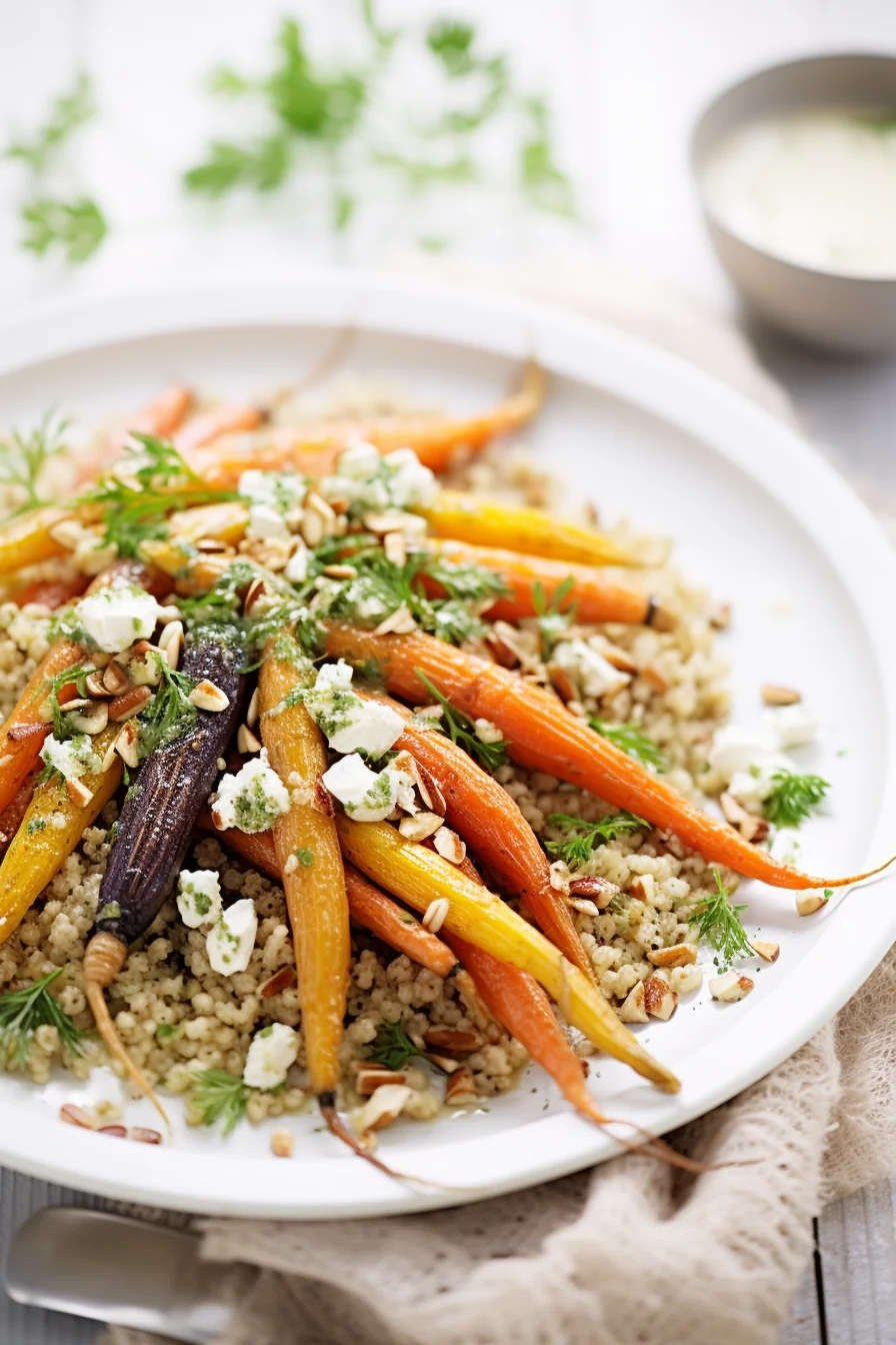 Warm Barley Salad with Roasted Carrots and Feta