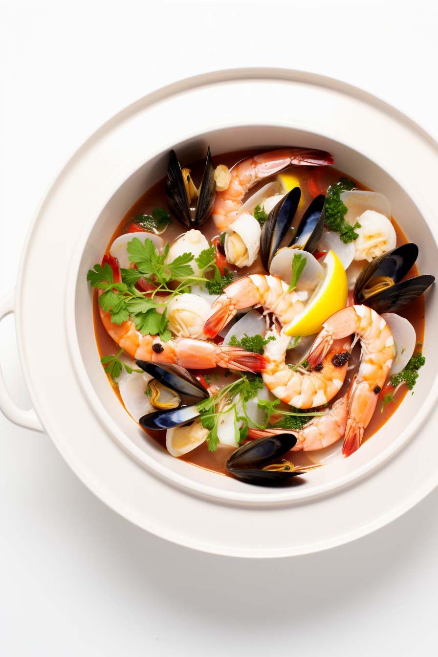 Aegean Seafood Soup Preparation