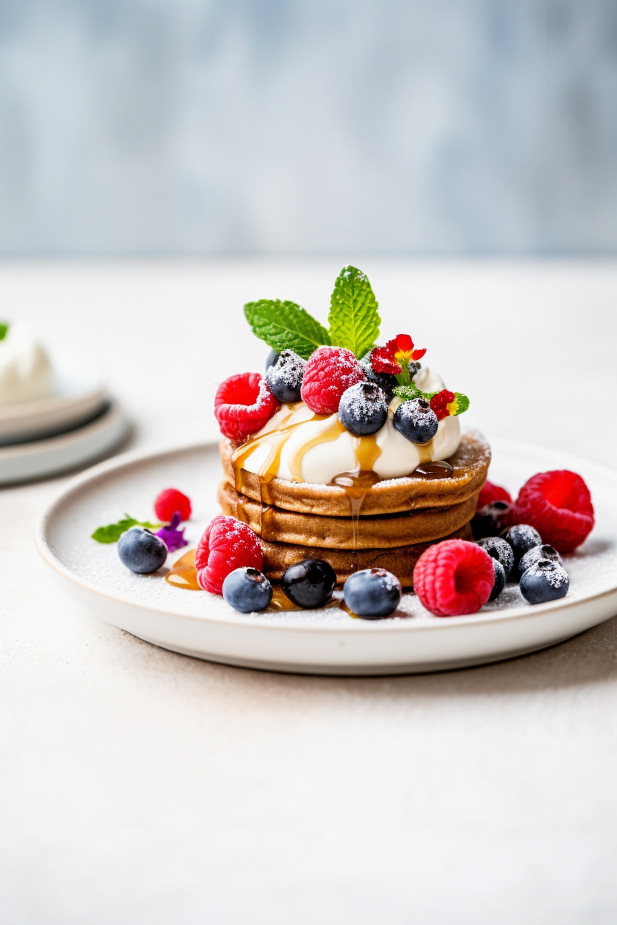 Buckwheat Pancakes with Fresh Berries