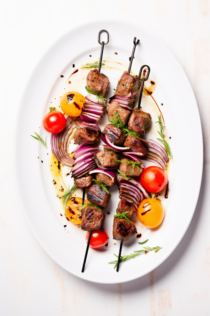 Grilled Lamb Kebabs with Sumac and Tomatoes
