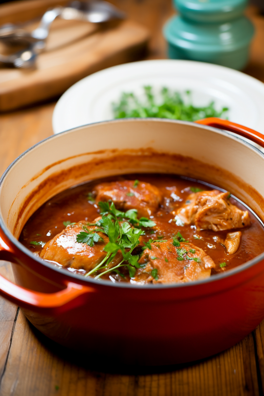 Simmering Chicken Stifado