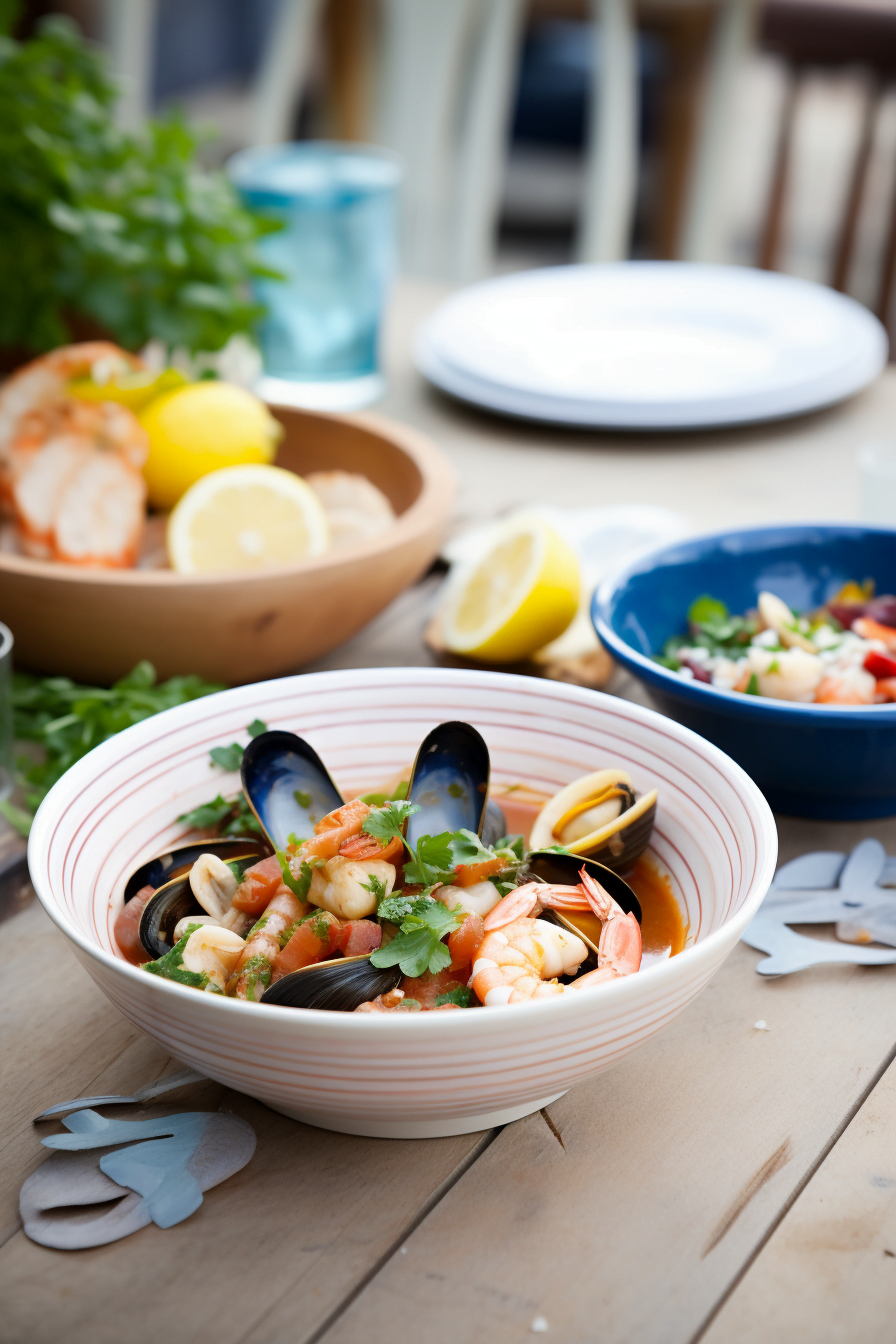 Croatian Dalmatian Fish Stew (Brudet) Served