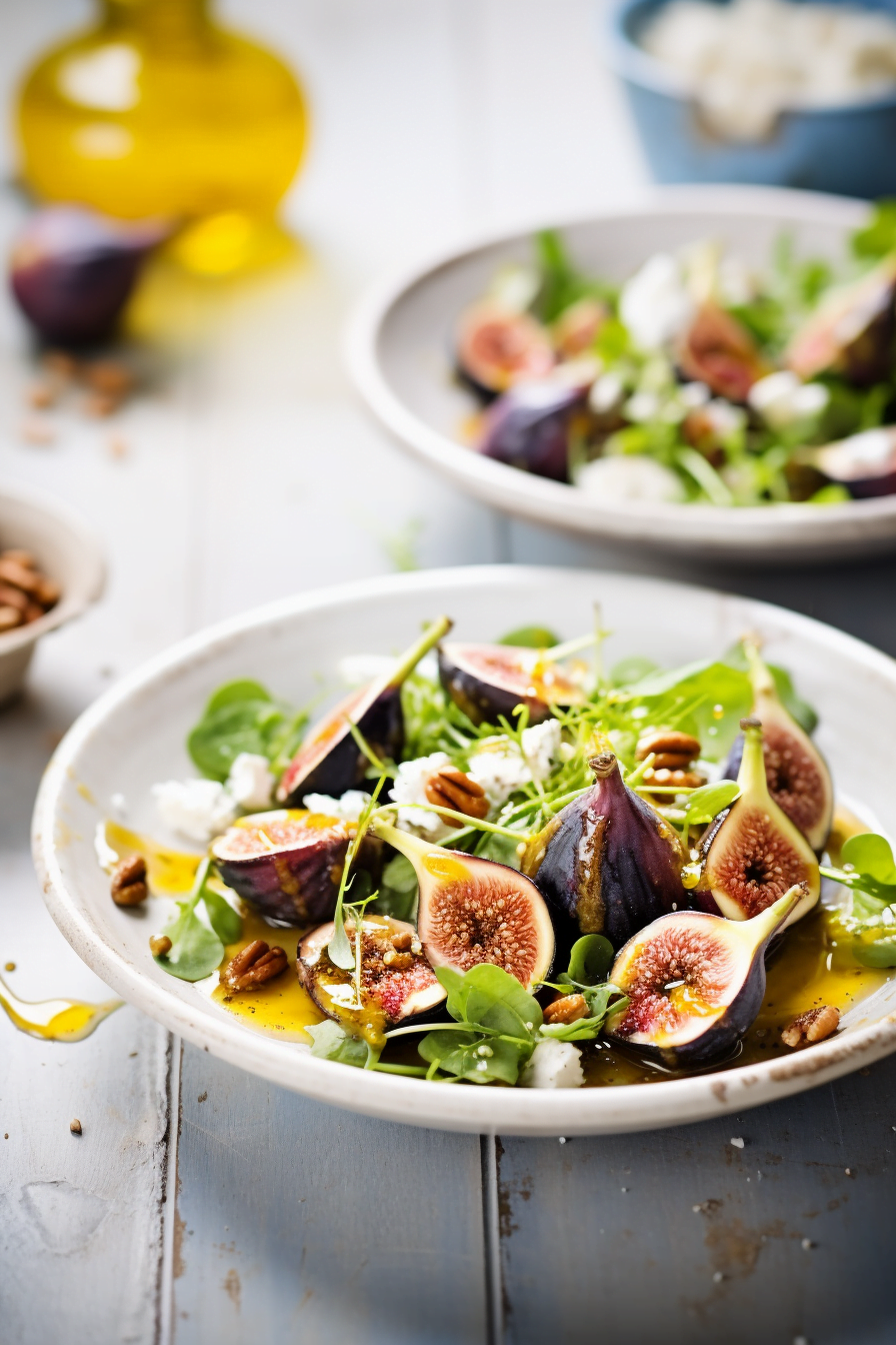 Formentera Fresh Fig and Goat Cheese Salad Preparation