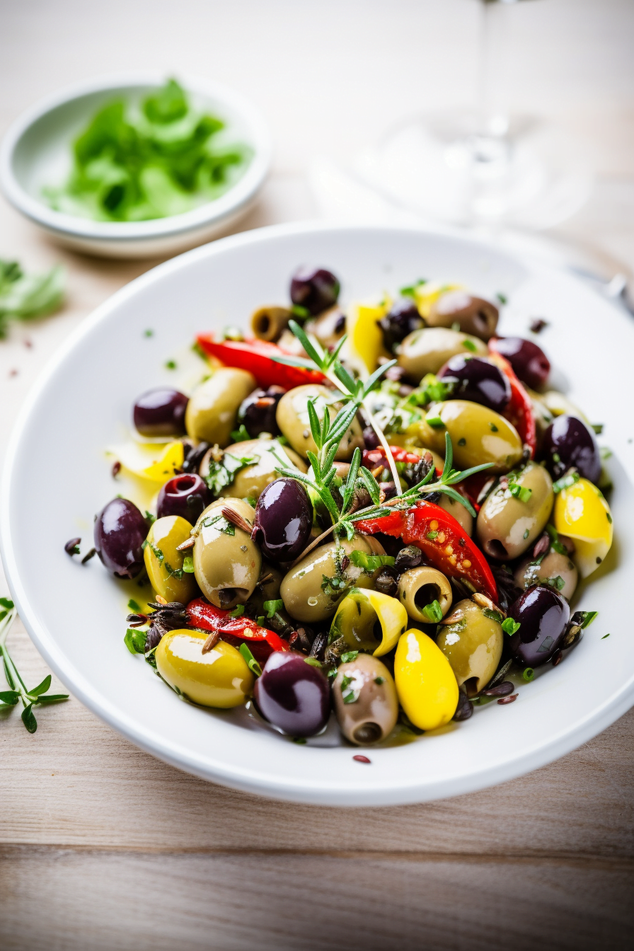 Marinated Olives Ready to Serve