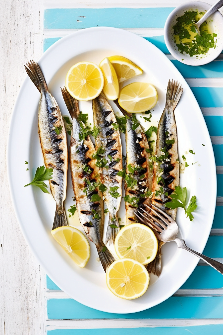 Grilled Sardines Ready to Serve