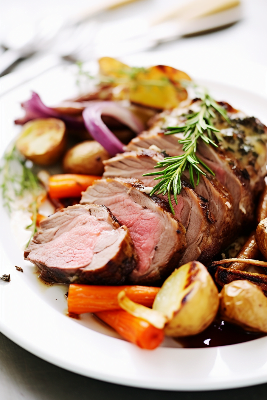 Ibizan Herb-Roasted Lamb Ready to Serve
