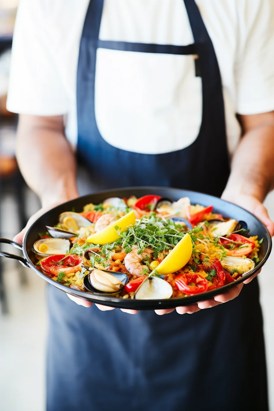 Ibizan Seafood Paella Ready to Serve