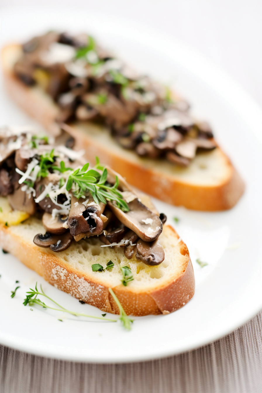 Italian Bruschetta with Wild Mushrooms and Truffle Ready to Serve