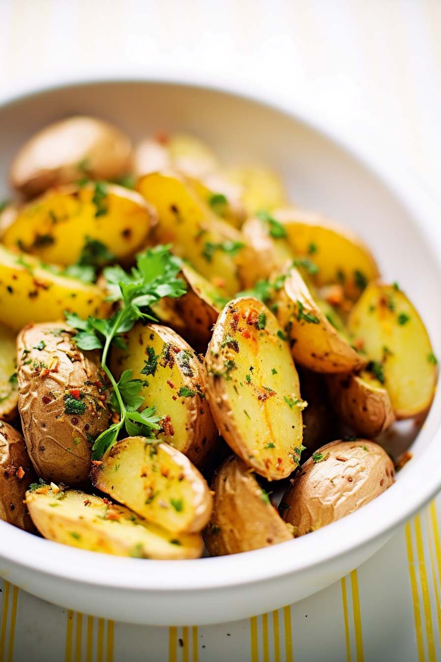 Lebanese Batata Harra Served