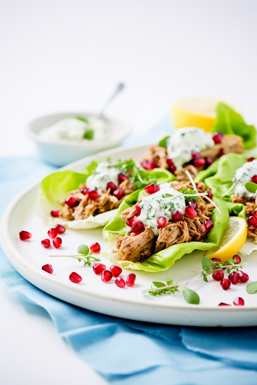 Mediterranean Chicken Lettuce Wraps Ready to Serve