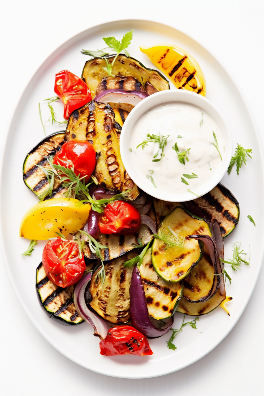 Mediterranean Grilled Vegetables Served