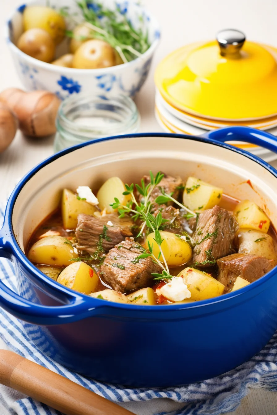 Cooking Montenegrin Lamb and Potato Stew