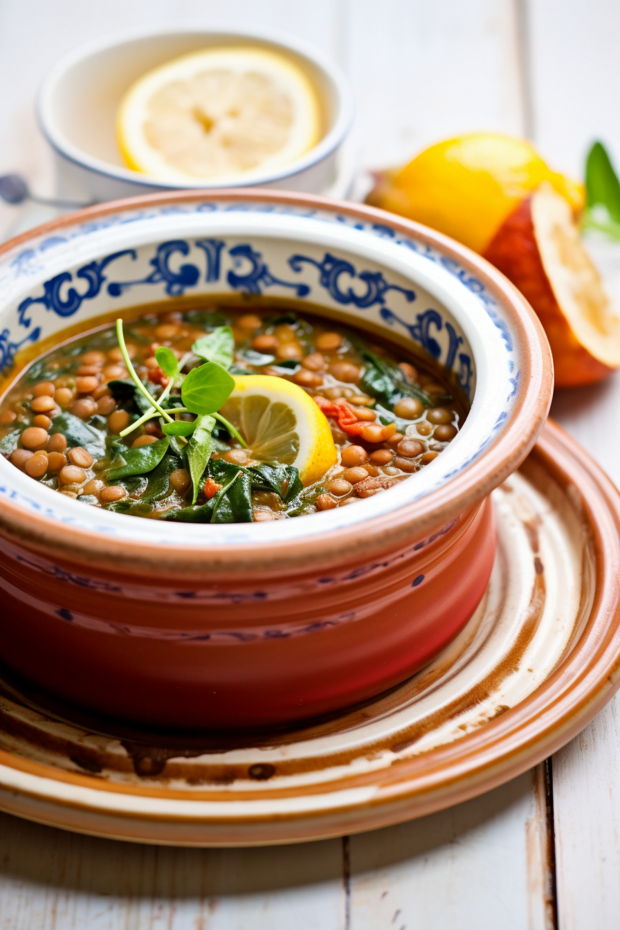 Cooking Moroccan Lentil and Spinach Soup (Harira)