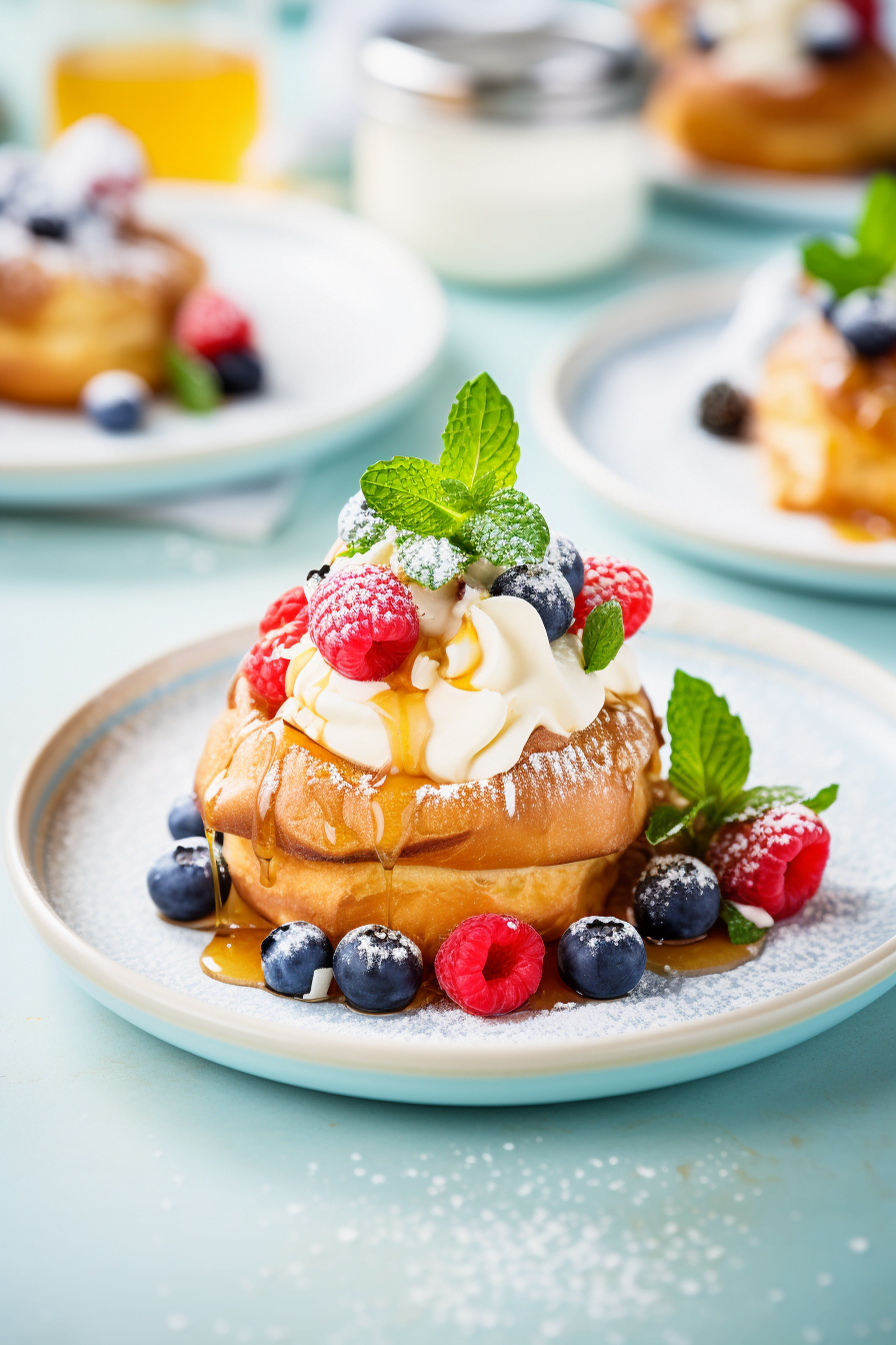 Cooking Ricotta and Berry Stuffed French Toast