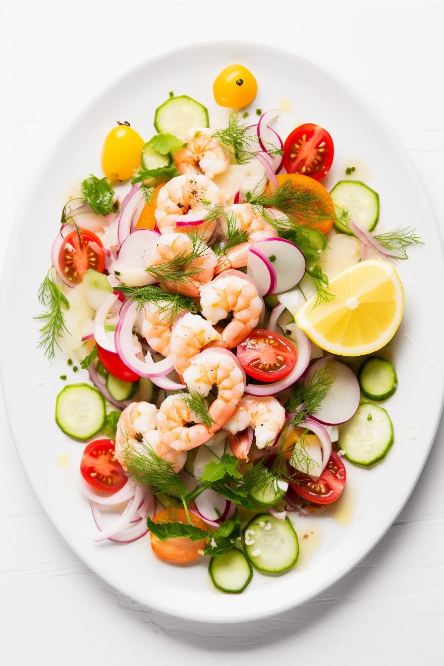 Sardinian Seafood Salad Served