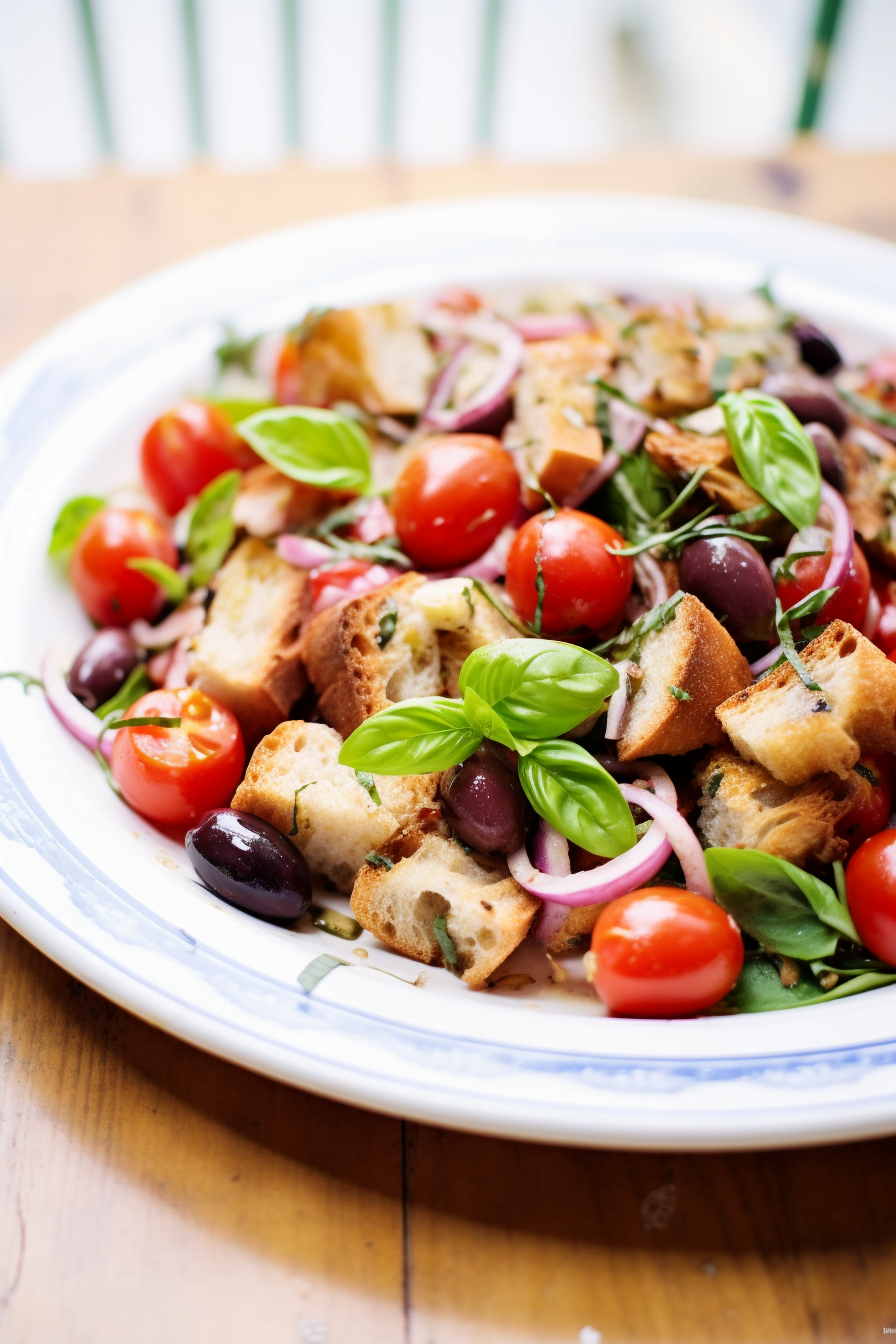 Sicilian Tomato and Bread Salad Preparation