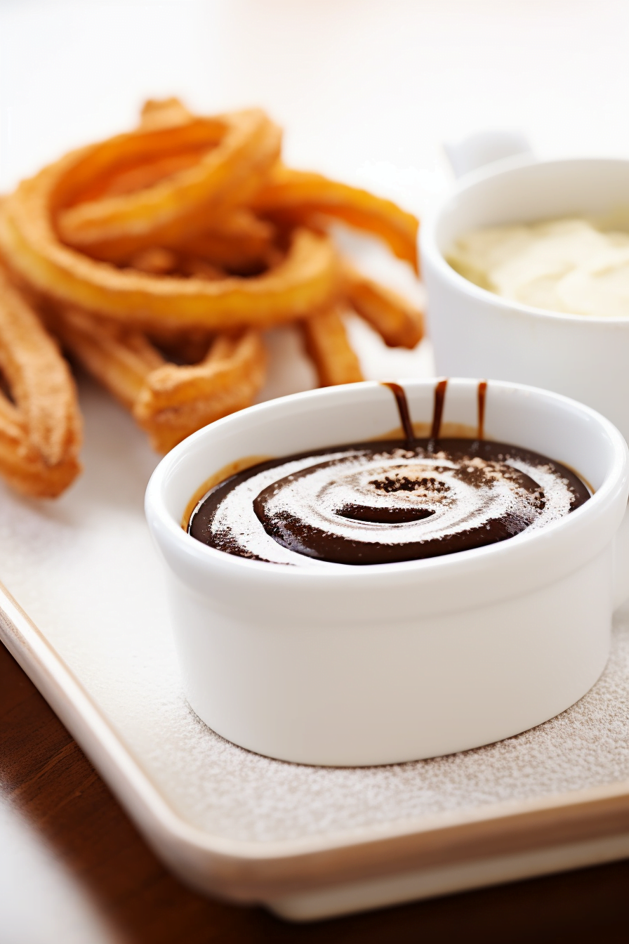 Churros with Chocolate Chili Sauce