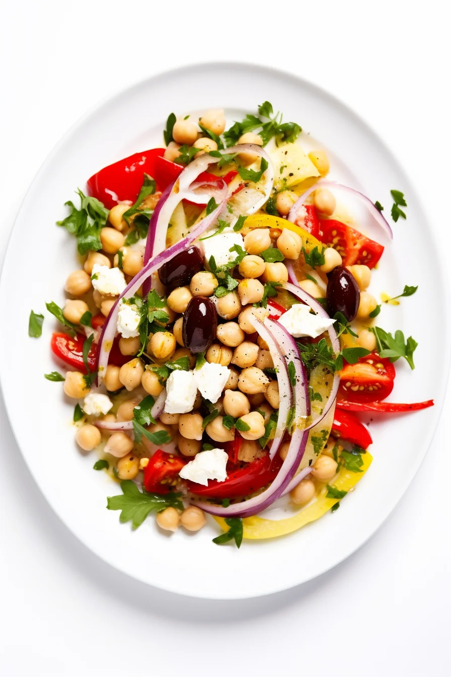 Spanish Style Chickpea and Roasted Pepper Salad Preparation