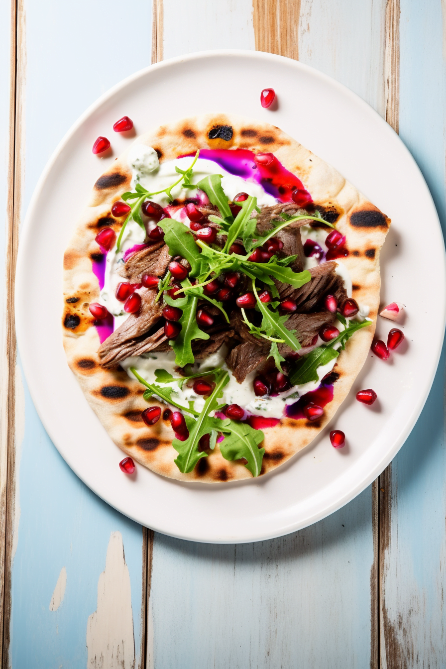 Spiced Lamb Flatbread Assembly