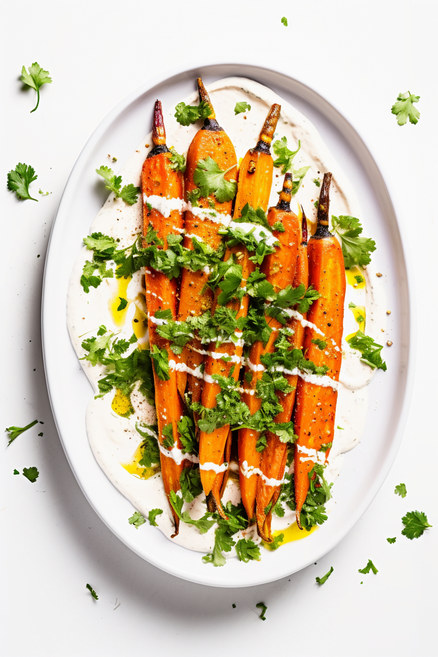 Harissa-Roasted Carrots Finished Dish