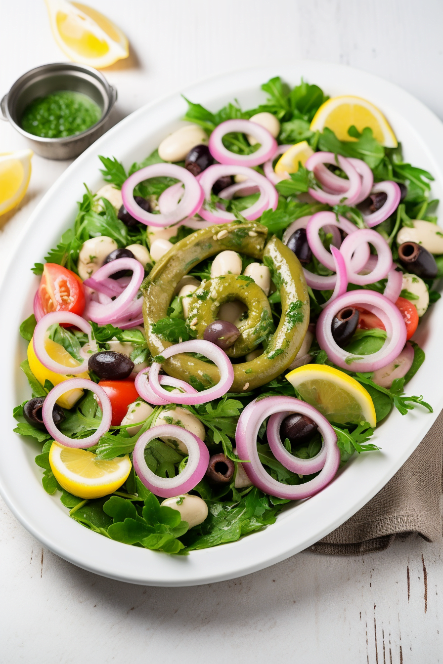 Turkish Green Olive Salad Ready to Serve