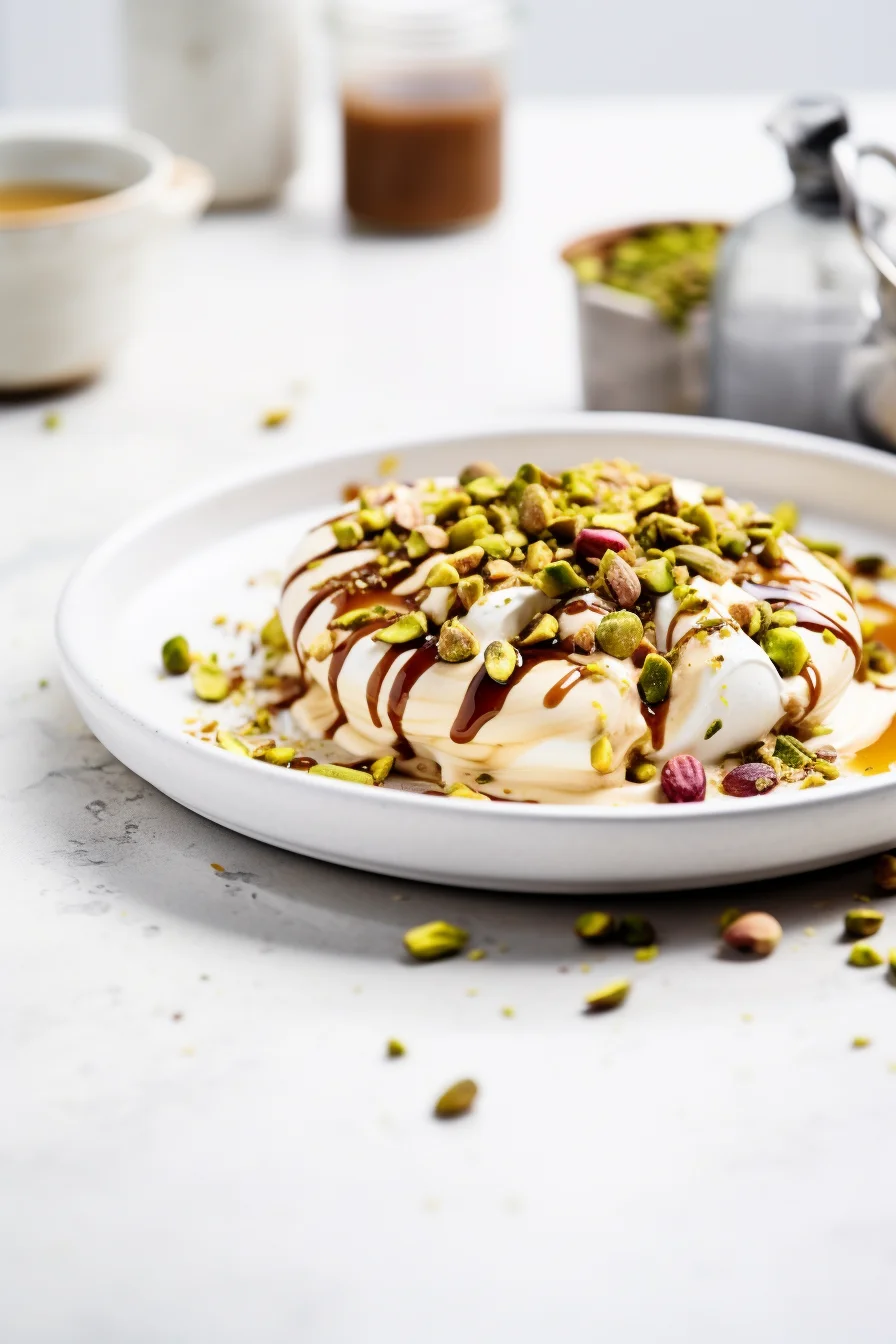 Turkish Lokma with Syrup and Pistachios